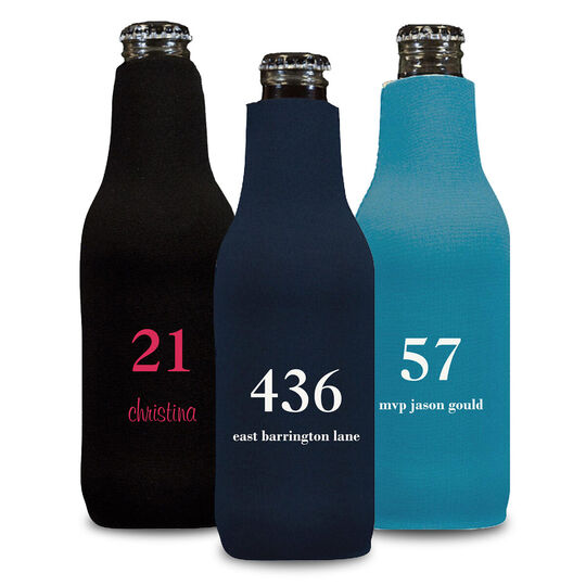 Design Your Own Big Number Bottle Huggers